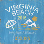 Beach Badge Virginia Beach Poster