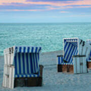 Beach Chair At Sylt, Germany Poster