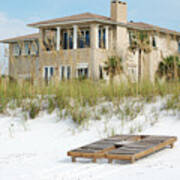 Beach House Vacation Home Above Sand Dunes Destin Florida Poster