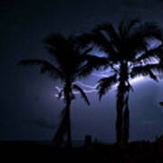 Beach Lightning 2 Delray Beach Florida Poster