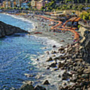 Beach Monterosso Italy Dsc02467 Poster