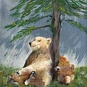 Bears And Tree Poster