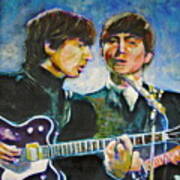 Beatles George And John Poster