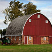 Beautiful Barn And Antique Wagon Poster