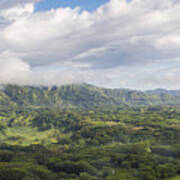 Beautiful Kauai Countryside And Mountains Poster