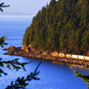 Bellingham Bay And Train Poster