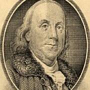 Ben Franklin In Sepia Poster