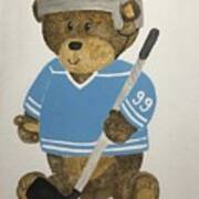 Benny Bear Hockey Poster
