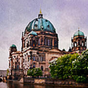 Berlin Cathedral Faux Watercolor Poster