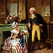 Betsy Ross And George Washington Poster