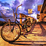 Bike In Shadow Poster