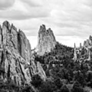 Black And White Garden Of The Gods Poster