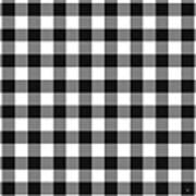 Black And White Gingham Small- Art By Linda Woods Poster
