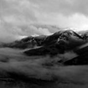 Black And White Panorama At Catbells Poster