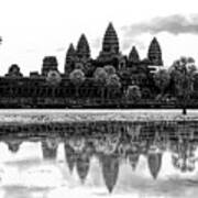 Black Angkor Wat Cambodia Poster