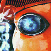 Blue Eye Of An Orange Alien Poster