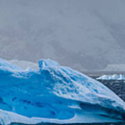 Blue Iceberg - Antarctica Iceberg Photograph Poster