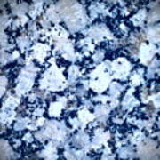 Blue Polished Granite By Delynn Poster