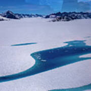 Blue Meltwater Lake Poster