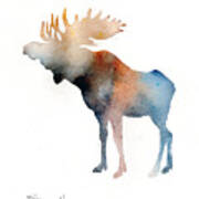 Blue Moose Poster