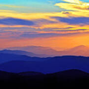 Blue Ridge Sunset, Virginia Poster