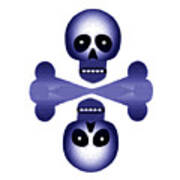 Blue Skulls Poster