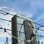 Blue Sky And Barbed Wire Poster