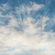Blue Sky And Wispy Cirrhus Clouds Poster