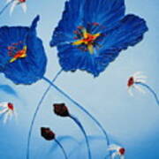 Blue Sky Himalaya Blue Poppies 3 Poster