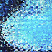 Blue Wave Art - Pieces 7 - Sharon Cummings Poster