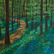 Bluebell Forest Poster