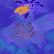 Bluish Bird Of Happiness Poster