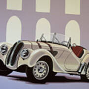 Bmw 328 Roadster 1936 Painting Poster