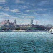 Boat - Ny - Ellis Island Poster