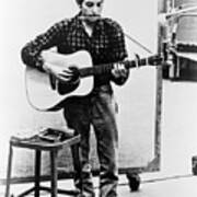 Bob Dylan B. 1941 Playing Guitar Poster