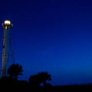 Boca Grande Lighthouse On A Starry Night Poster