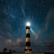Bodie Lighthouse Under The Stars Poster