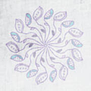 Boho Floral Mandala 3- Art By Linda Woods Poster