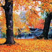 Boston, Massachusetts - Autumn Colors 02 Poster