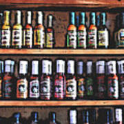 Bottles Of Hot Sauce Poster