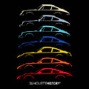 Boxer Sports Car Silhouettehistory Poster