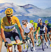 Brad Wiggins In Yellow Poster
