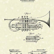 Brass Musical Instrument 1906 Patent Poster