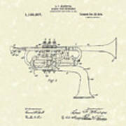 Brass Musical Instrument 1914 Patent Poster