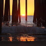 Breaking Dawn At The Pier Poster