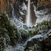 Bridalveil Fall Frozen Landing Yosemite California Poster