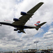 British Airways A380 Heathrow Airport Poster