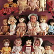 Brittany And Antique Dolls Poster