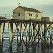 Broken Belmar Fishing Pier Poster