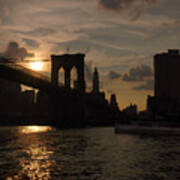 Brooklyn Bridge - Sunset Poster